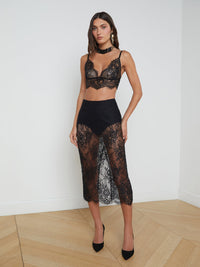 MAKENA LACE PENCIL SKIRT