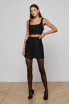 MIREYA HOUNDSTOOTH MINI SKIRT