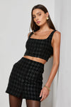 MIREYA HOUNDSTOOTH MINI SKIRT