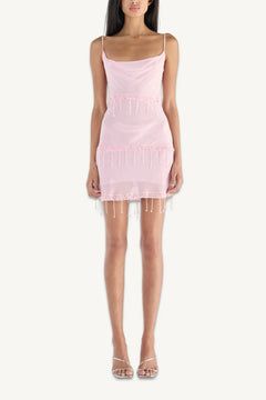 LAYLA HAND BEADED MINI DRESS