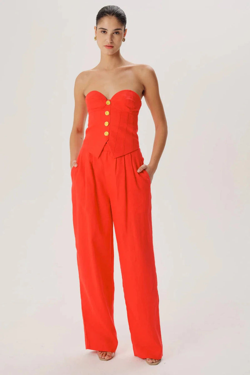 RONNY KOBO KREW PANT IN RED