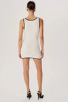 RONNY KOBO KEISHA KNIT DRESS IN WHITE/BLACK