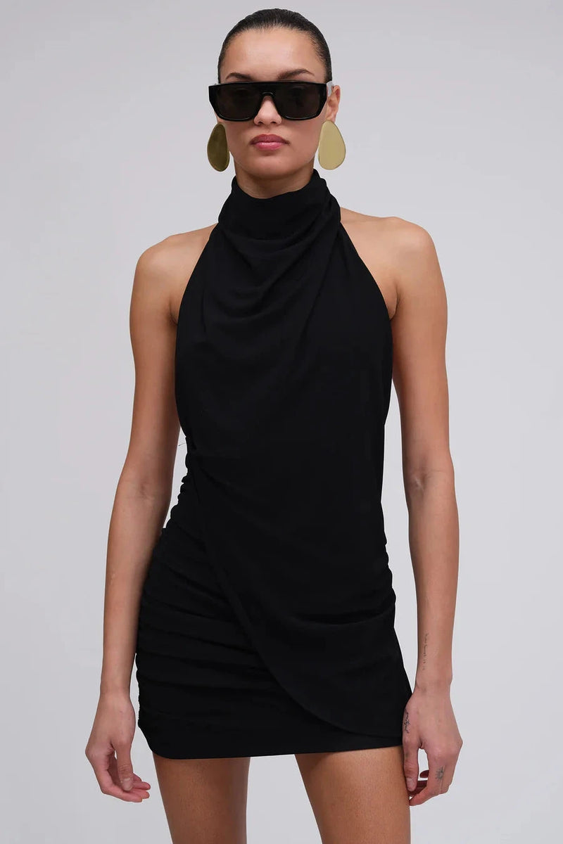 RONNY KOBO JOSE DRESS IN JET BLACK