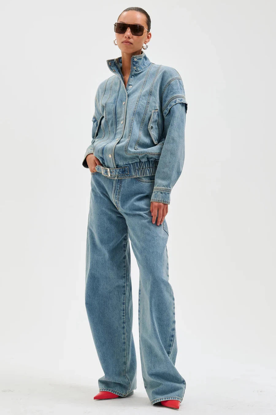 RONNY KOBO MARSEILLE PANTS IN LIGHT DENIM WASH