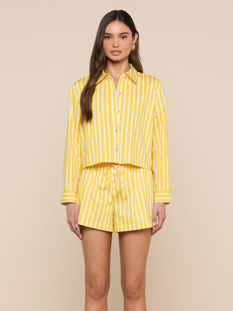 COSETTE STRIPE CROPPED SHIRT