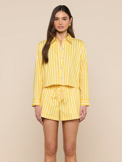 COSETTE STRIPE CROPPED SHIRT