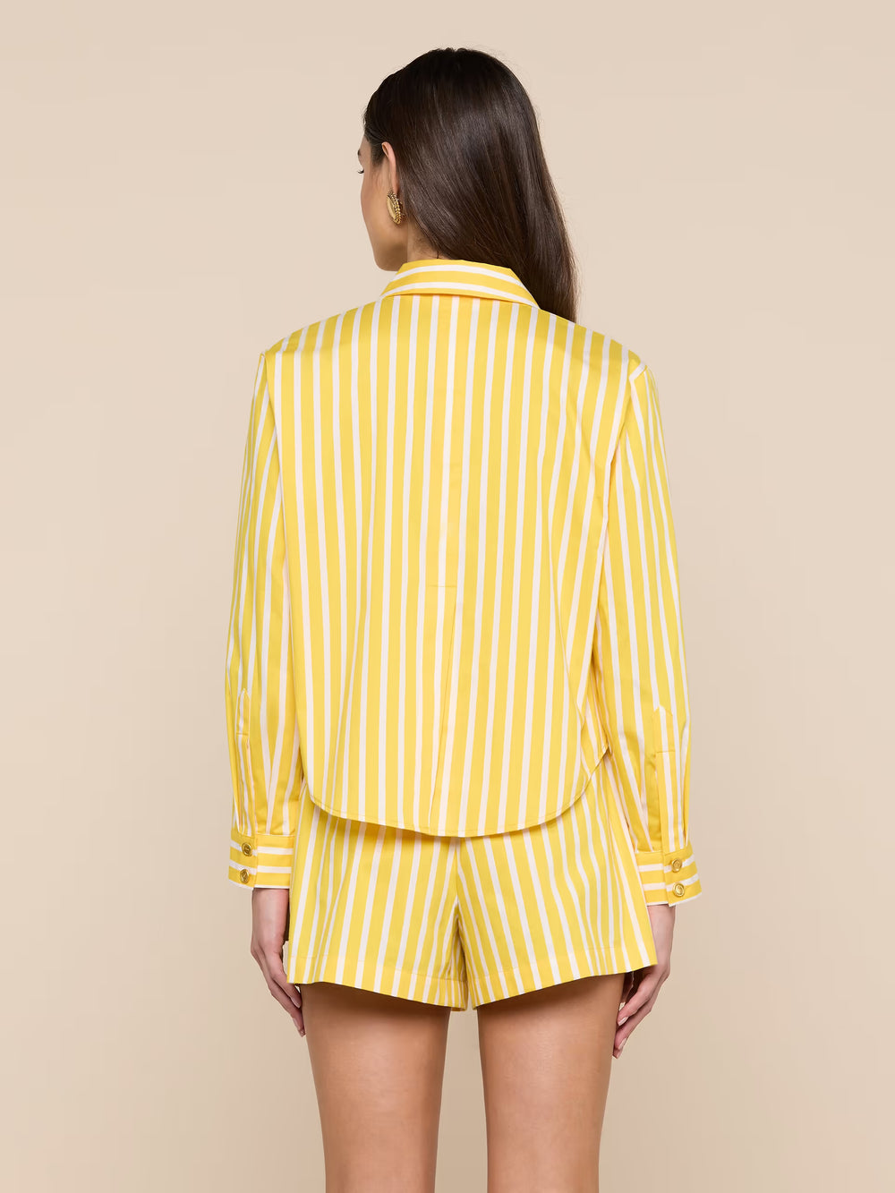 COSETTE STRIPE CROPPED SHIRT