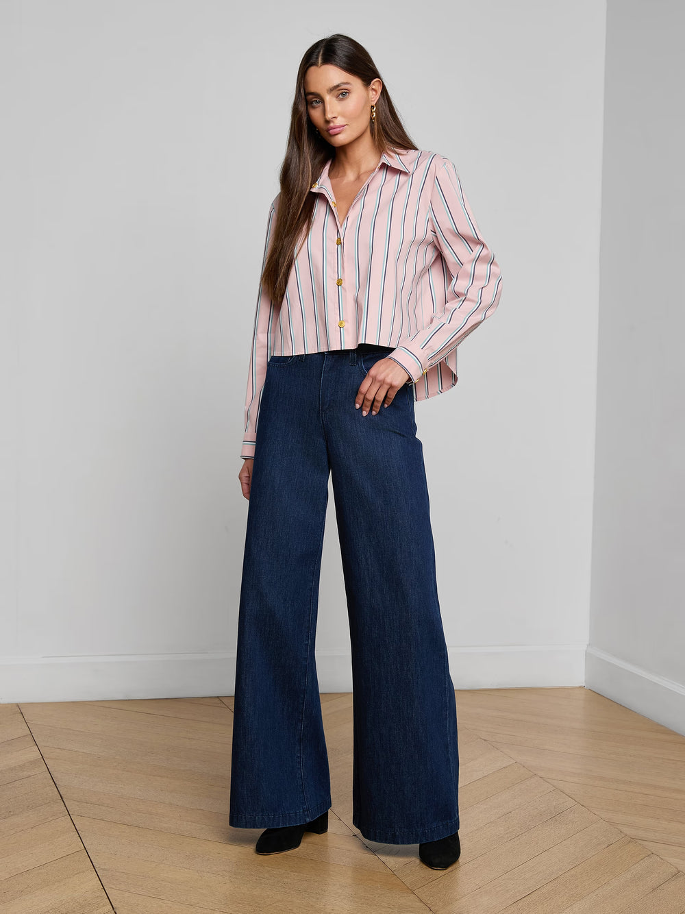 COSETTE CROP HI LOW SHIRT