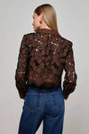 SEYCHELLE LACE CROPPED BUTTON DOWN