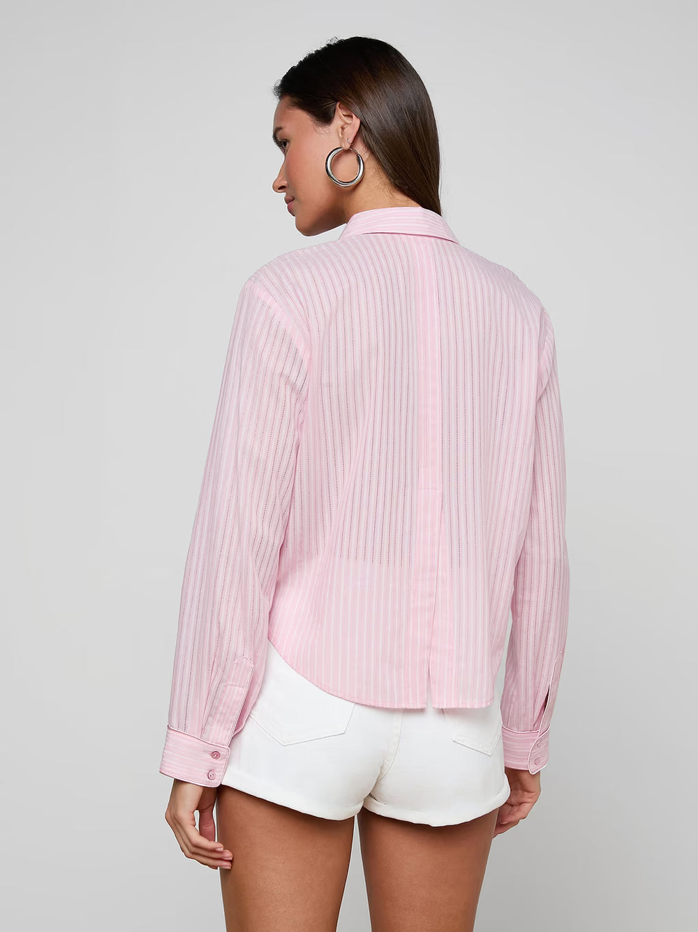 COSETTE STRIPE CROPPED SHIRT