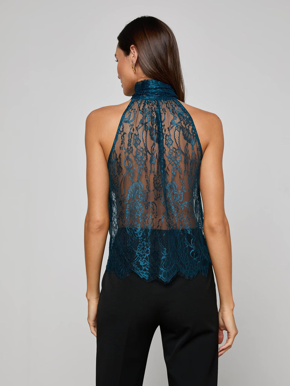 REECE LACE TIE NECK BLOUSE