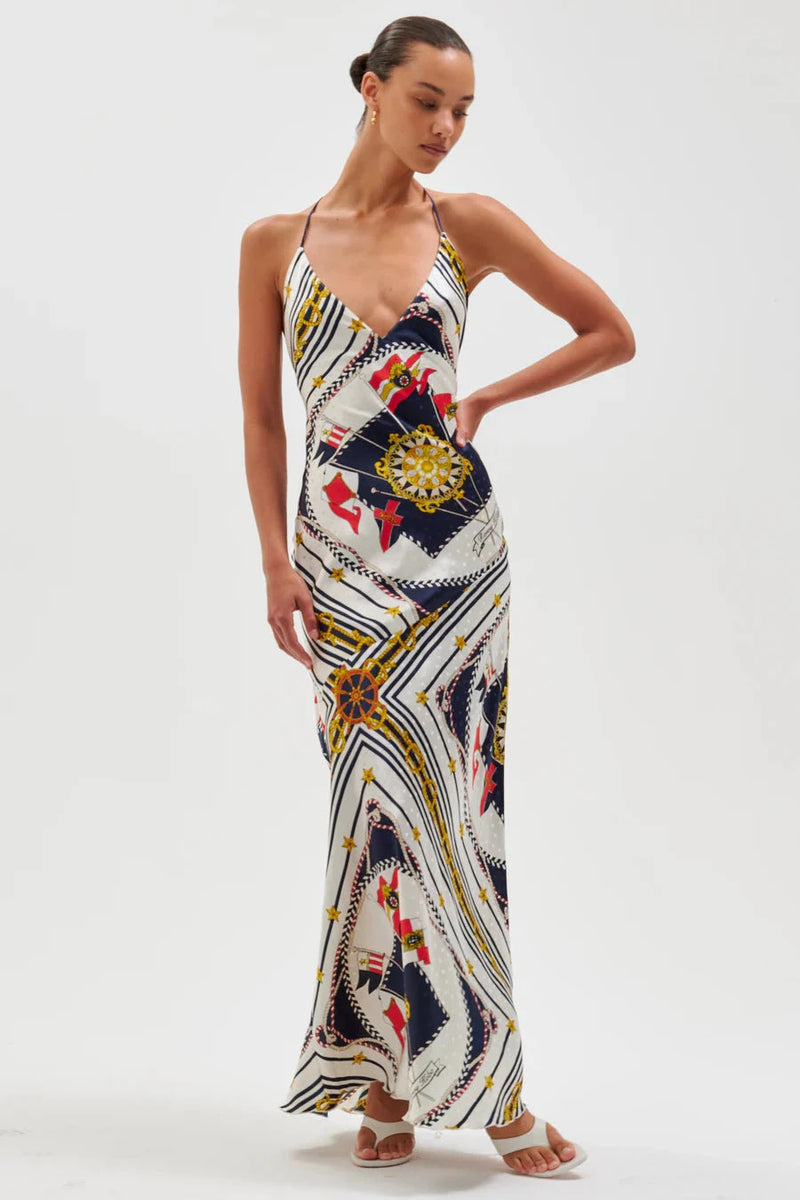 RONNY KOBO BETHIE MAXI DRESS IN MULTI SCARF