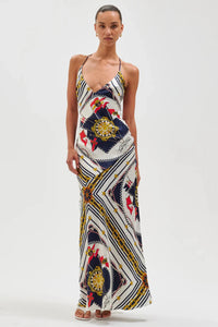 RONNY KOBO BETHIE MAXI DRESS IN MULTI SCARF