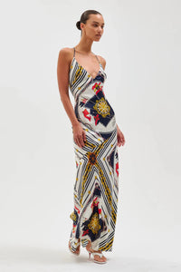 RONNY KOBO BETHIE MAXI DRESS IN MULTI SCARF