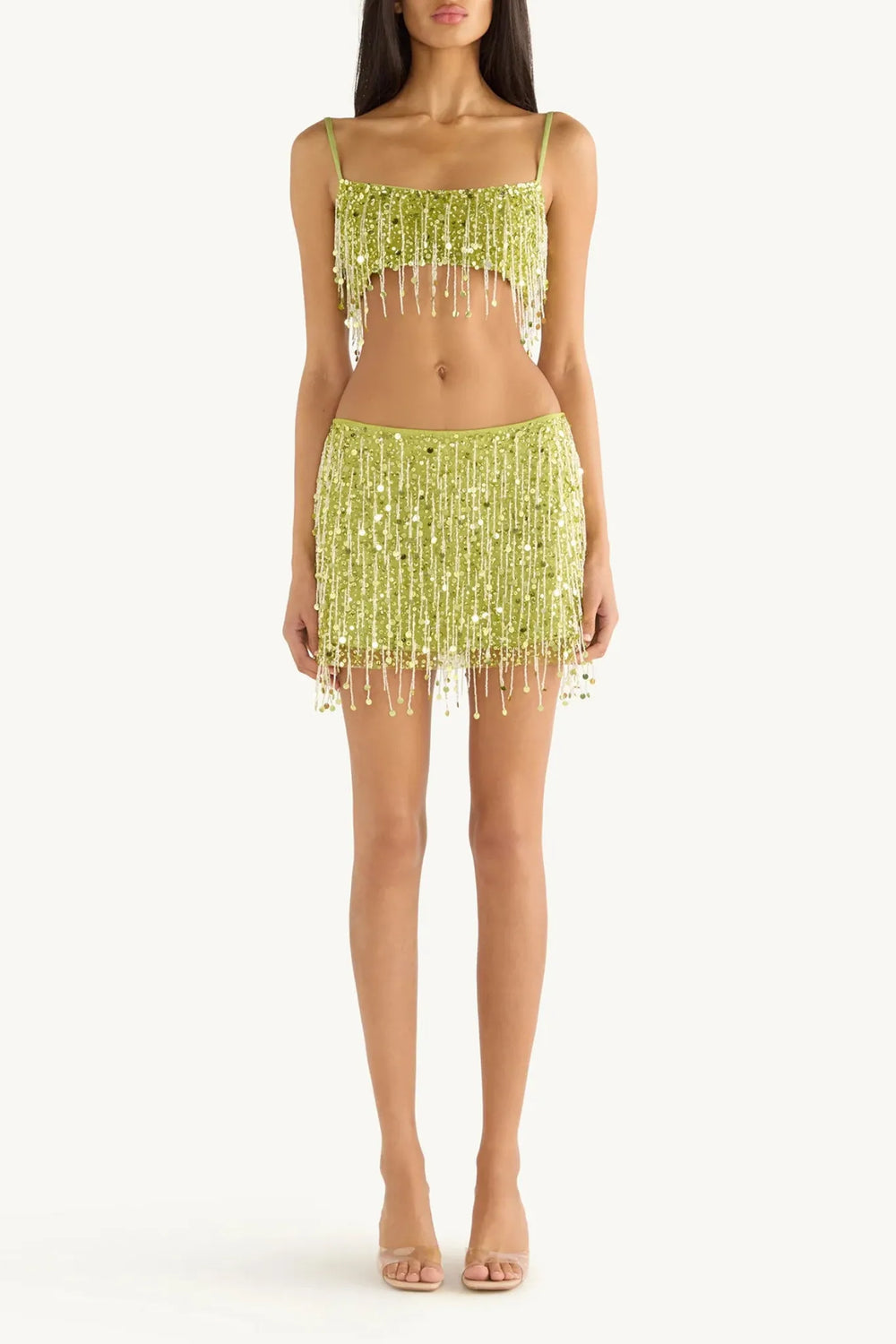 YASMIN HAND BEADED MINI SKIRT