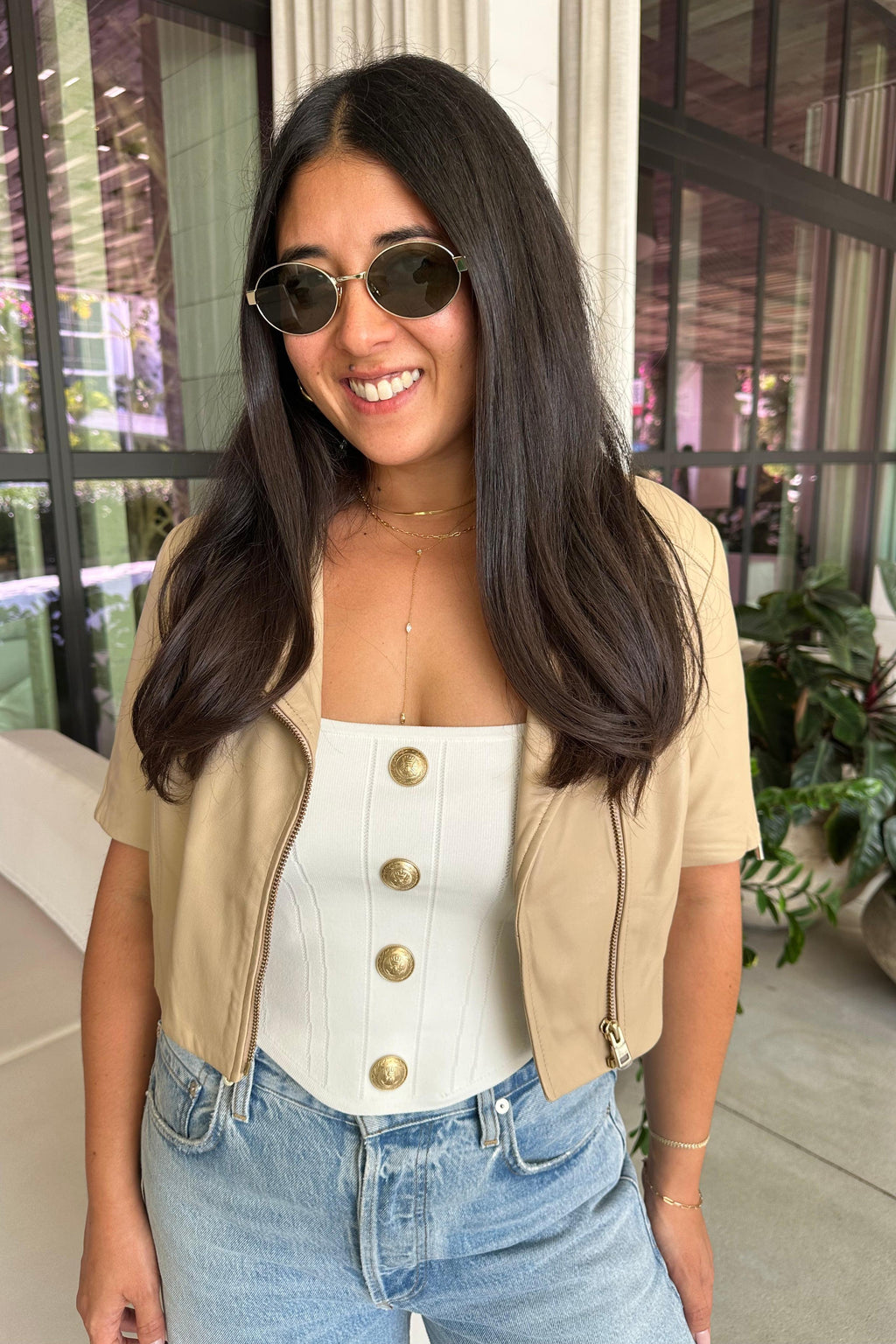 KIRSI CROPPED BIKER JACKET – Big Drop NYC