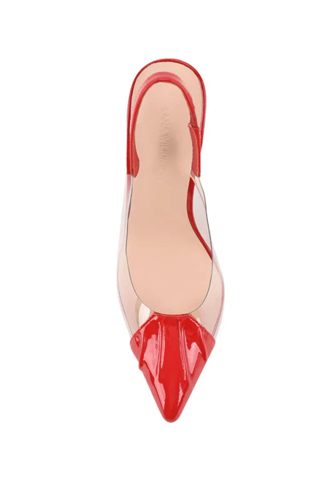 LANA WILKINSON ROMY PUMP VINYLITE IN RED PATENT