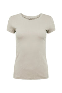 L'AGENCE CORY SCOOP CREW NECK TEE IN BISCUIT