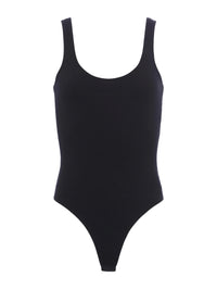 L'AGENCE NICA SCOOPNECK BODYSUIT IN BLACK