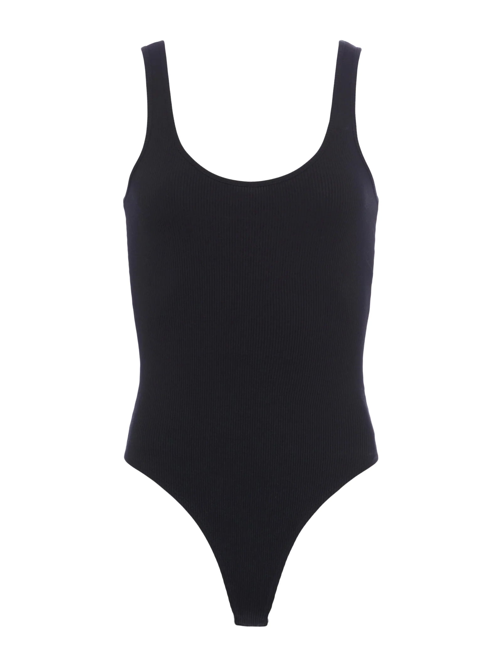 L'AGENCE NICA SCOOPNECK BODYSUIT IN BLACK