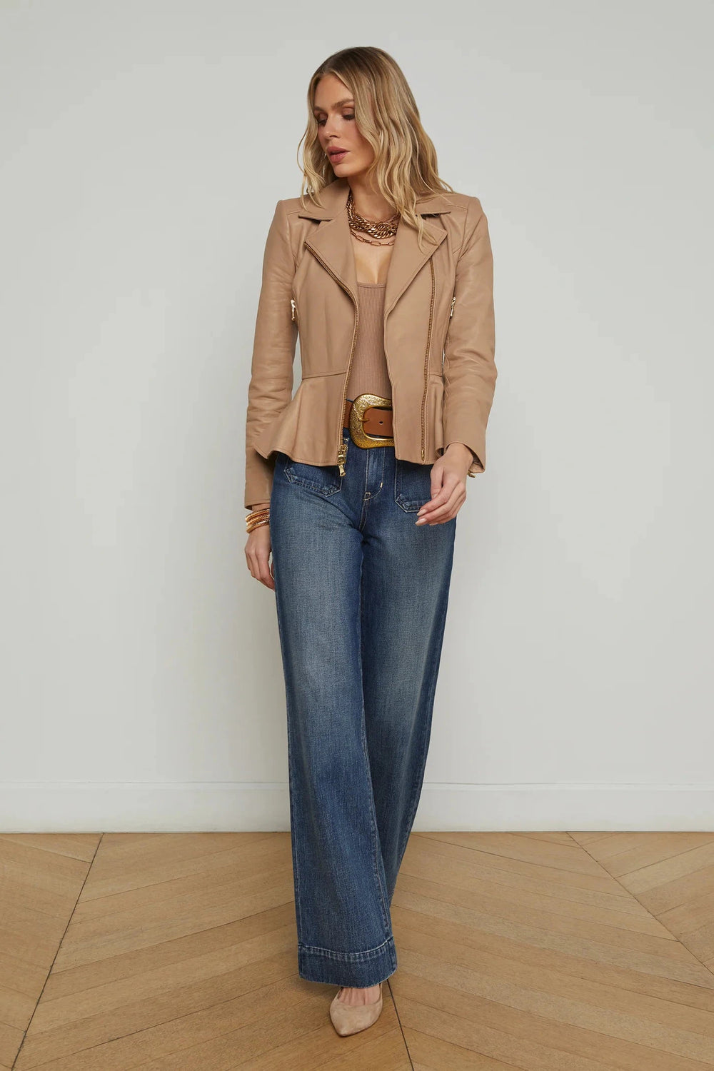 LYRIC LEATHER PEPLUM JACKET