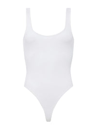 L'AGENCE NICA SCOOPNECK BODYSUIT IN WHITE