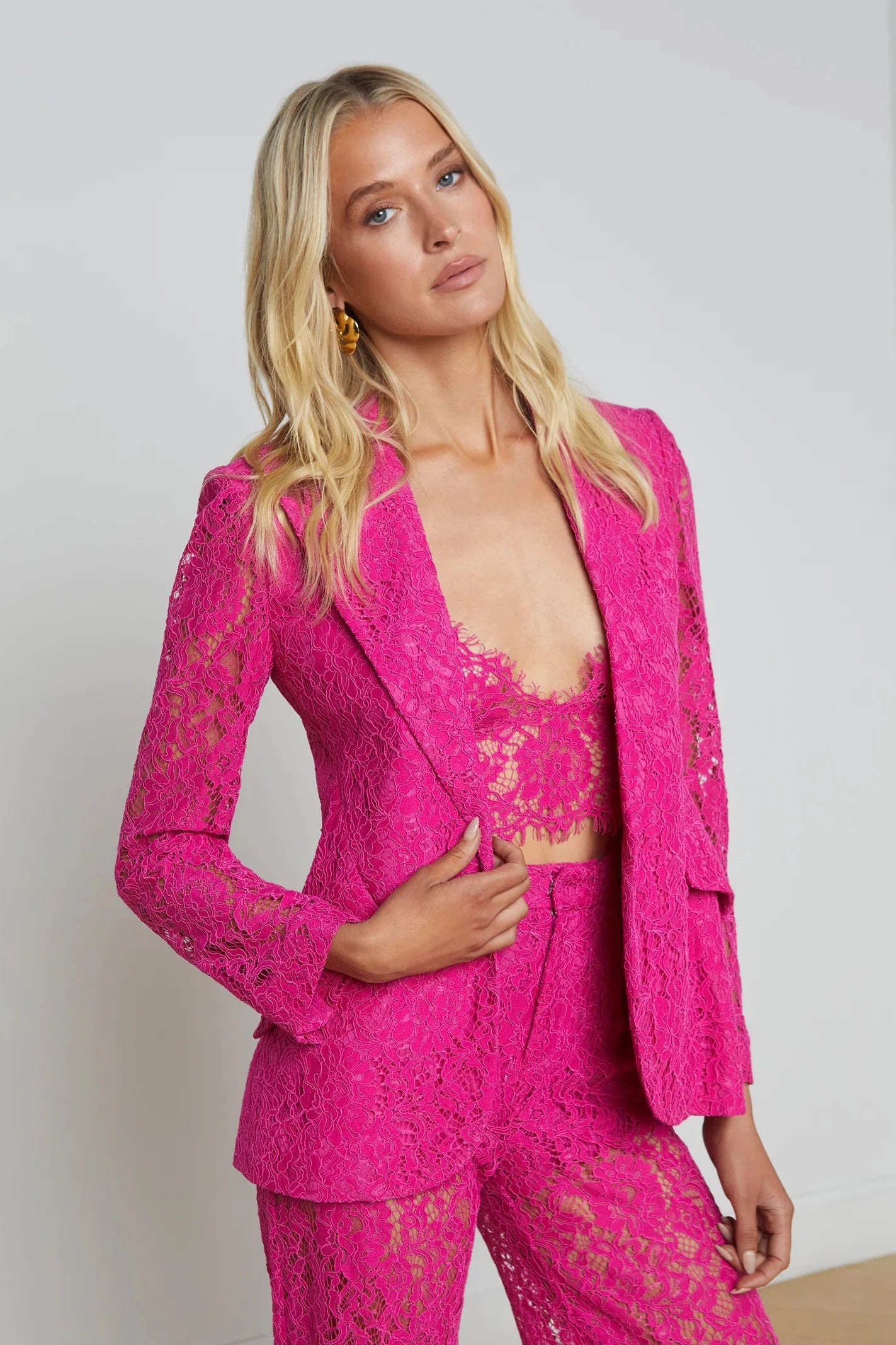 L'AGENCE CHAMBERLAIN BLAZER IN LIGHT RUBY