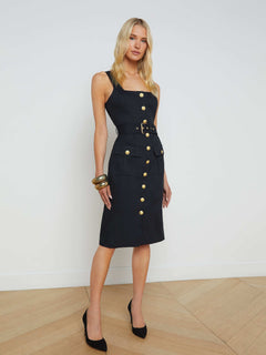 IDY BUTTON-FRONT TANK DRESS