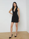 L'AGENCE JAZLYNN TUXEDO MINI DRESS IN BLACK