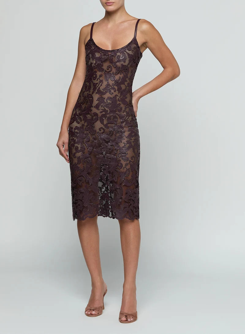 KAZUKO LASERCUT MIDI DRESS