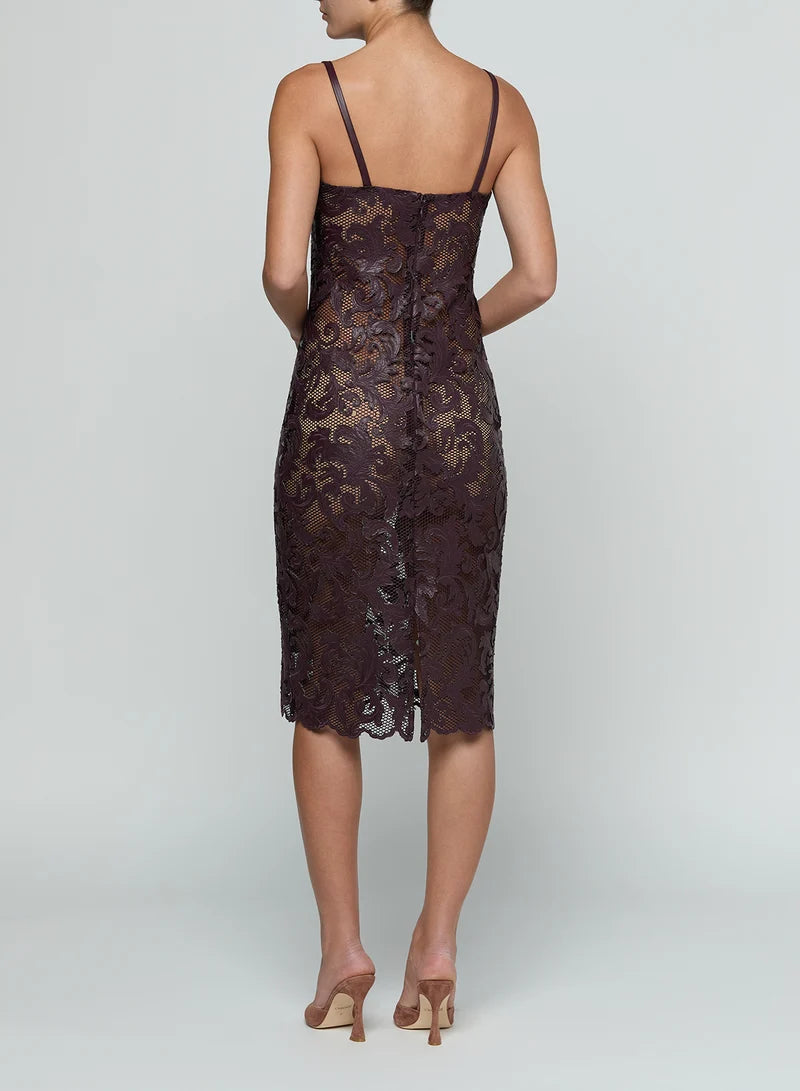 KAZUKO LASERCUT MIDI DRESS