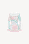 DREAM CROCHET DRESS PINK AND BLUE