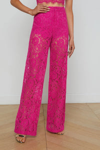 L'AGENCE LIVVY STRAIGHT LEG TROUSER IN LIGHT RUBY