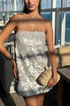 RETROFETE ELEANORA SEQUIN DRESS IN BEIGE/ WHITE-DRESSES-RETROFETE-Big Drop NYC