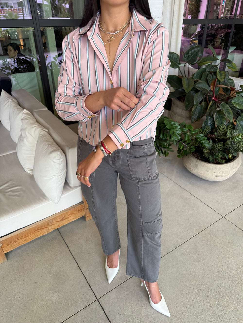 COSETTE CROP HI LOW SHIRT