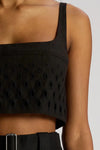 A.L.C. SKY CROP TOP IN BLACK