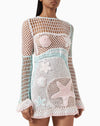 DREAM CROCHET DRESS PINK AND BLUE