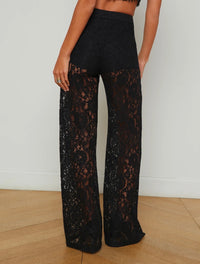 L'AGENCE LIVVY STRAIGHT LEG TROUSER IN BLACK