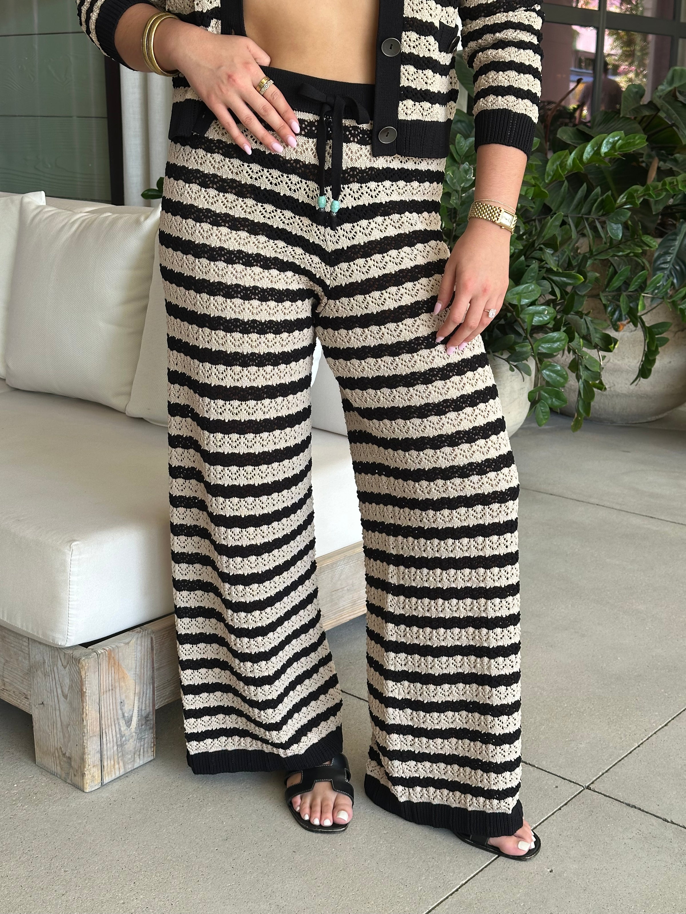 GAELLE POINTELLE KNIT PANT