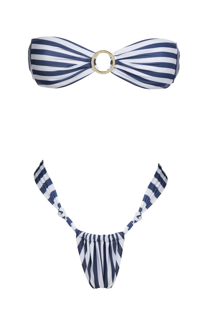 BANANHOT DIANE BIKINI TOP IN OCEAN STRIPES