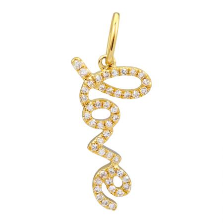 MONISHA MELWANI GOLD LOVE DIAMOND PENDANT