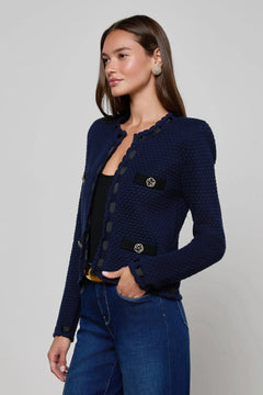 ASTOR CONTRAST TRIM CARDIGAN