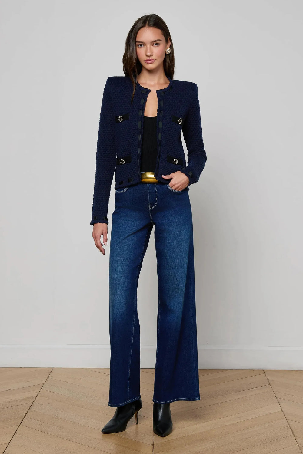 ASTOR CONTRAST TRIM CARDIGAN