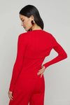 L'AGENCE NARA TANK AND SHRUG SET IN SCARLET RED