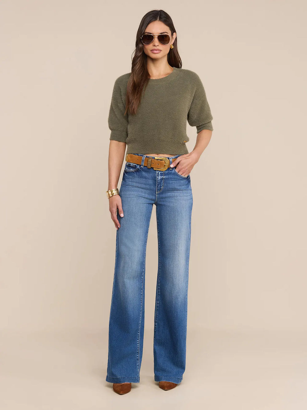 GUINEVERE SHORT SLEEVE CROP CREW