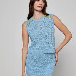 MAX POINTELLE KNIT TOP