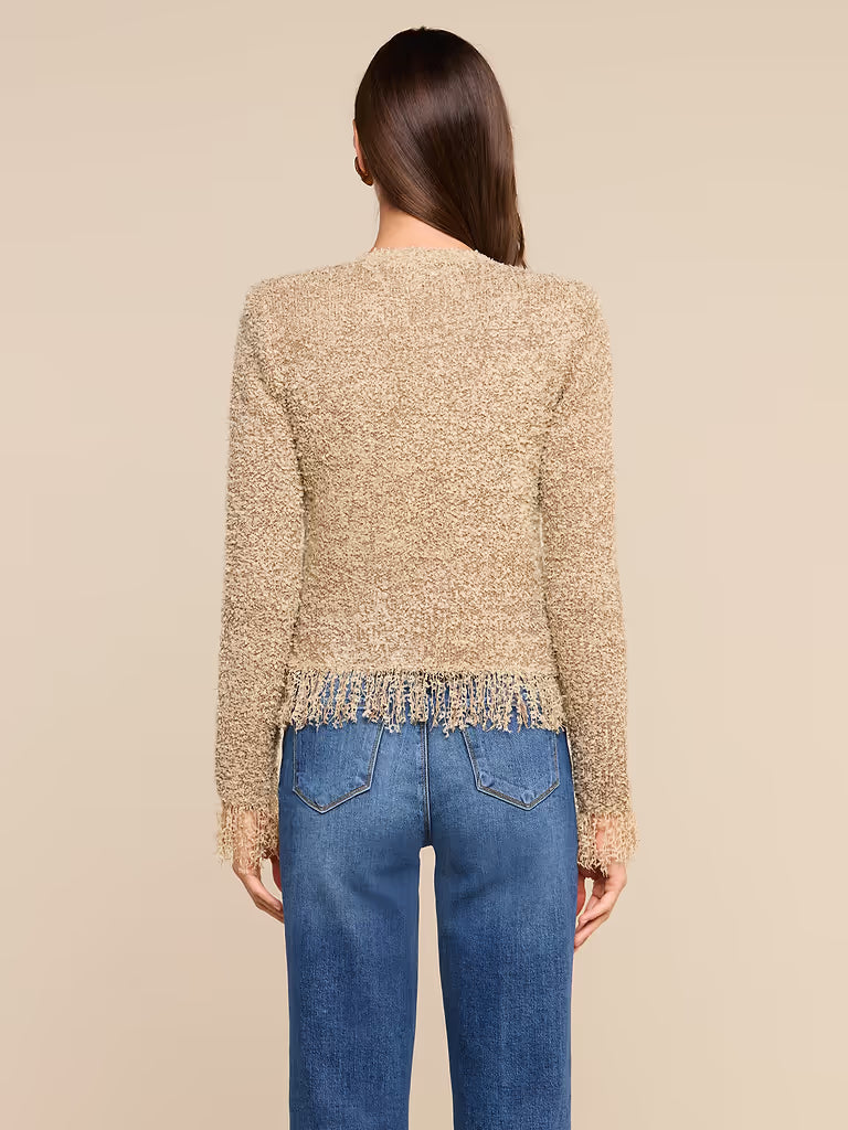MIREILLE FRINGE TRIM CARDIGAN
