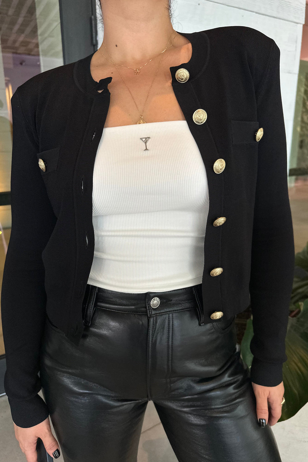 TOULOUSE CROP CREW NECK CARDIGAN