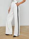 L'AGENCE LIVVY TUX TROUSER IN WHITE/BLACK