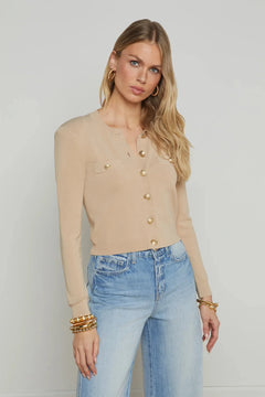 TOULOUSE CROP CREW NECK CARDIGAN